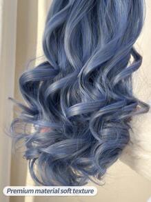 Claw Ponytail Extension 18-20 Inch Ombre Blue Natural Wave Wavy Soft Natural Looking Heat Resistant Fiber Synthetic Hairpiece For Women Daily Use - Multicolor - View 10