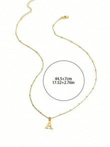 1 Piece Of Stainless Steel Jewelry Stylish Simple Everything 26 Letter Necklace Stainless Steel Couple Necklace Good Friend Necklace Holiday Gift