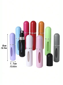 Bộ 3 chai xịt nước hoa rỗng 5ml, chai xịt phun sương có thể nạp lại, chai xịt mini, hộp đựng nước hoa kích thước bỏ túi, vật dụng cần thiết khi đi du lịch nghỉ mát, đi biển, đi học, dự tiệc. - Nhiều màu - Xem 10