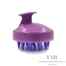 Anti-Hair Loss Silicone Hair Massage Brush - Lilac Purple - View 2