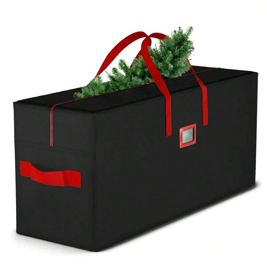 New Black Christmas Tree Storage Bag - Can Hold 7.5ft Artificial Christmas Tree, Waterproof Material, Zipper Closure, Handles. Dust-Proof, Moth-Proof, Moisture-Proof Christmas Tree Bag