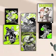 1 peça/3 peças pôsteres de arte de parede moldura opcional anime moderno pôster de anime hd pôster para sala de estar bar café arte decorativa mural, arte em tela, alta qualidade, sem moldura