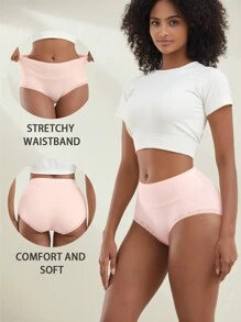 10 PCS Women Underwear High Rise Breathable Seamless Briefs Panties For Women Regular Plus Size, Soft And Skin-Friendly, Wear-Resisting