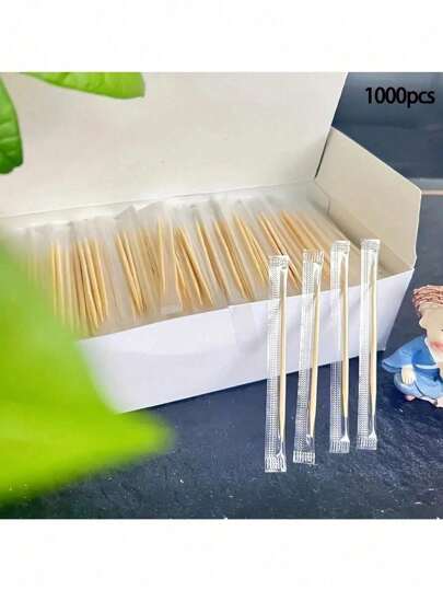 1000 Pieces/Pack Of Individually Packaged Disposable Bamboo Sticks, Portable Bamboo Sticks, And Family Banquet Bamboo Sticks