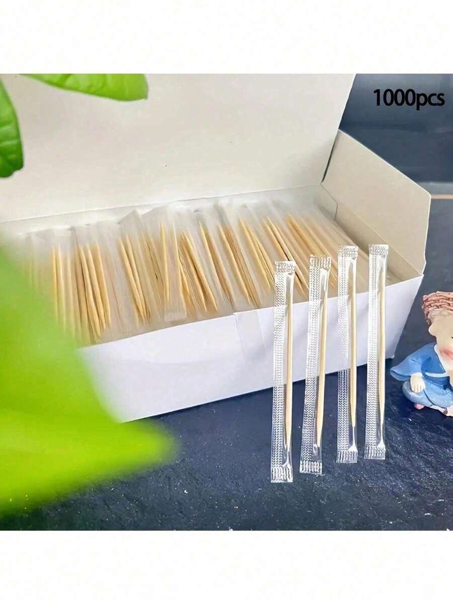 1000 Pieces/Pack Of Individually Packaged Disposable Bamboo Sticks, Portable Bamboo Sticks, And Family Banquet Bamboo Sticks