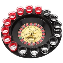 16-Hole Drinking Game Spin Wheel Set, Russian Roulette Drinking Game Wheel With 16 Shot Glasses And 2 Metal Balls - Multicolor - View 10