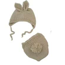 2pcs Newborn Photography Prop Animal Costume Outfits, Classic Knitted Baby Shower Easter Gift Sthings For Girls/Boys