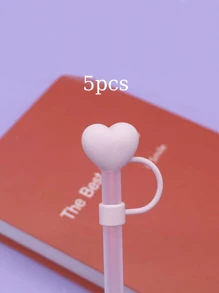 5 pièces de couvre-pailles personnalisés avec nom, bouchon de paille en silicone souple de grand diamètre 10 mm, forme de cœur, bouchon anti-poussière, couvercle de protection des pailles, compatible avec tasse, bouteille d'eau, multifonctionnel, durable, ornemental, anti-moisissure, adorable, de haute qualité, mignon, personnalisé, unique, pour elle, petite amie, famille, amis, fils, étudiants, travailleurs, enfants, pour anniversaires, mariages, remises de diplômes, pendaison de crémaillère