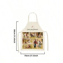 1pc Custom Face Apron With Photo For Mom Men Women Customized Funny Picture Chef Cooking Kitchen Apron Personalized Kitchen Waterproof Apron Customize Photo Logo Picture Name Chef Cook Apron Ideal For Mom Husband Girlfriend Boyfriend Father's Day Valentine's Day Mother's Day Birthdays Anniversaries Graduation Weddings Love Unique Ideal Gifts For Family For Housewarming,Six Custom Images, Customizable Image Text, Customizable Text Fonts