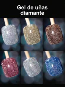 6pz Gel de uñas serie 6 color pegamento de esmalte de uñas semipermanente - Multicolor - Ver 4