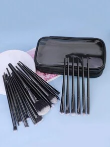 20pcs Makeup Brush Set With Black Pouch, Soft Bristles, Non-Shedding, Travel Friendly Cosmetic Tools - Multicolor - View 11