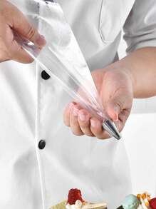 1 caja de 50 bolsas desechables para decorar pasteles, crema, betún y repostería - Blanco - Ver 5