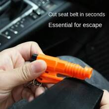 Compact 3-In-1 Car Safety Hammer, Window Breaker & Seat Belt Cutter, Emergency Rescue Tool For Vehicle Accessories