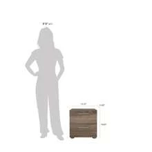 Mesa de noche de dormitorio con 2 cajones estilo Loft para adultos, color blanco-Vzcxgf