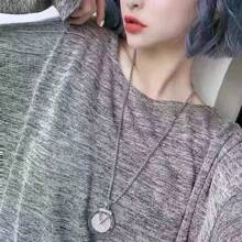Timeless Titanium Steel Necklace Couple Necklace With Long Number And Not Fade - 銀色 - 查看 8