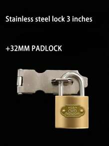 1pc/2pcs Stainless Steel Door Lock, Anti-Theft Lock Clasp Home Hardware Accessories To Make You Feel More Secure