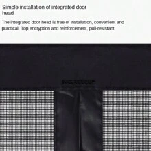 Cortina de puerta de fibra de vidrio antimensos mejorada para verano, cortina de puerta autocierre magnética de alta transparencia para uso doméstico, resistente a arañazos de gatos y perros, diseño invisible y transpirable, sin necesidad de perforación, cortina de puerta antiinsectos