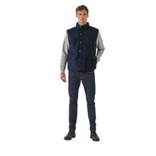 Mens Explorer Body Warmer (Navy) - Navy Blue - View 3