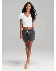 Short de sudadera con bolsillos de U.S. Polo Assn. para mujer - Short de estar en casa y pijama de tejido de rizo francés para mujer