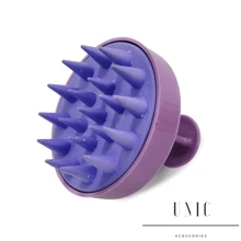Anti-Hair Loss Silicone Hair Massage Brush - Lilac Purple - View 1
