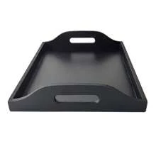 Low Edge Coffee Corner Tray - Black - View 2
