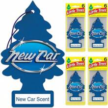 LITTLE TREES Air Fresheners Car Air Freshener. Hanging Tree Provides Long Lasting Scent For Auto Or Home. New Car Scent, Pack Of 24 - 彩色 - 查看 1