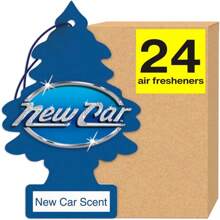 LITTLE TREES Air Fresheners Car Air Freshener. Hanging Tree Provides Long Lasting Scent For Auto Or Home. New Car Scent, Pack Of 24 - 彩色 - 查看 2