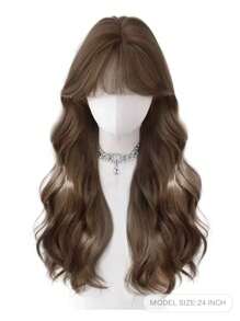 橙色圣诞卷发假发全头，女士轻盈透气自然日常角色扮演假发 - 彩色 - 查看 14