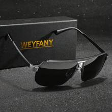 Unisex Classic Polarized Sunglasses, Large Frame Design For Outdoor, Driving, Cycling, Fishing, Stylish Eyewear With Gift Box Packaging - Multicolor - View 3