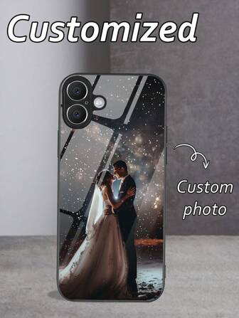 1 st. anpassat foto TPU 1.0 transparent telefonskal kompatibelt med 15 Pro Max/ 16 Pro Max/ 17 Air/ 17 Pro Max, S24U/A36/A17 och andra modeller