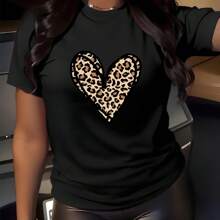 Romantic Valentine's Day Love Print T-Shirt For Men And Women Round Neck Pure Cotton Short Sleeve Sports T-Shirt For All Seasons
