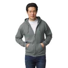 Gildan Unisex Adult Heavy Blend Full Zip Hoodie (Graphite Heather) - 271gsm 50% Cotton/50% Polyester - 灰色 - 查看 1