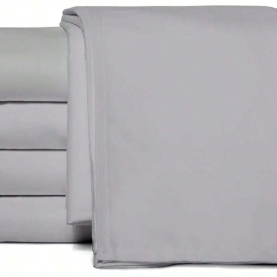Queen Fitted Sheet Without Elastic Band To Cover Yourself MicroPercal 400 Thread Count - 灰色 - 查看 1