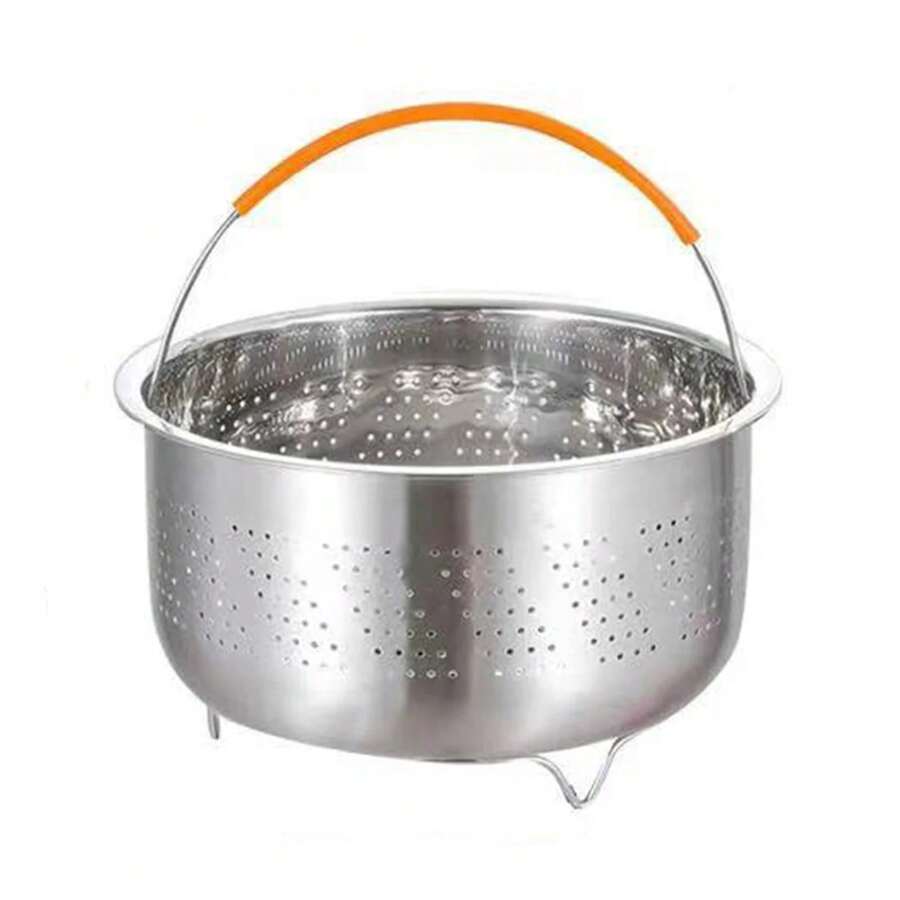 Stainless Steel Steamer Basket In Stant Pot Accessories For Instant Cooker With Silicone Handle Pressure Cooker Rice Steamer - Apricot - View 1