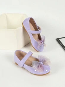 1 Pair New Spring Female Student Casual Shoes, Fashion Roman Flat Wedge Dance Party Flats, Girls Comfortable Outdoor Mary Jane Shoes - Purple - View 7