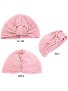 1pc Striped Pleated Twist Turban Hat, Double Layer Headband Hijab Wraps, All-In-One Head Scarf - All-inclusive down Payment - View 8