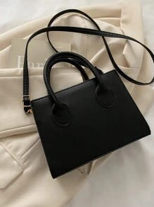 Bolso de mano de mujer de moda casual vintage, bolso de hombro minimalista y de