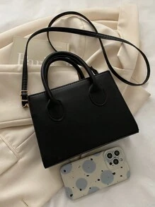 Bolso de mano de mujer de moda casual vintage, bolso de hombro minimalista y de