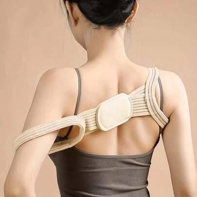 1 pieza Corrector de postura ajustable para hombres y mujeres - Alivio de espalda jorobada, soporte de espalda, lavar a mano solamente