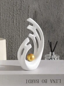 1/2 件现代抽象艺术雕像和雕塑，适合入口、餐桌、客厅、办公室、卧室、厨房、斯堪的纳维亚风格装饰，适合作为婚礼礼物 - 彩色 - 查看 10