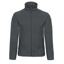 B&C Mens ID.501 Microfleece Full Zip Fleece Jacket (Dark Grey) - 280gsm 100% Polyester - Dark Grey - View 1