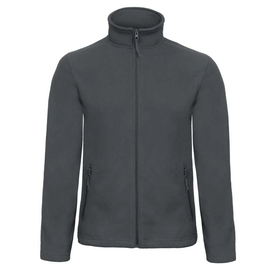 B&C Mens ID.501 Microfleece Full Zip Fleece Jacket (Dark Grey) - 280gsm 100% Polyester - Dark Grey - View 1