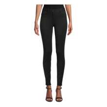 ANNE KLEIN Womens Stretch Darted Pocketed Zippered Skinny Pants - 黑色 - 查看 2