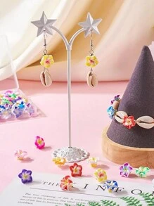5/15/30pcs Plumeria Clay Beads Colorful Mix Color Handmade Small Flower Spacer Beads For Jewelry Making DIY Bracelet Charm Pendant