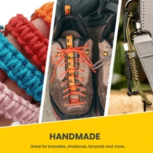 Vibrant Colors Paracord 4mm 550 7-Strand Cores Type III Polyester Rope Parachute Cord For Outdoor, Camping, DIY Crafts - Multicolor - View 7