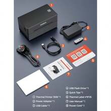 Shipping Label Printer Bluetooth Thermal 4x6 Postage For Business Etsy  Royal Mail DPD Evri Compatible Black - Black1 - View 6