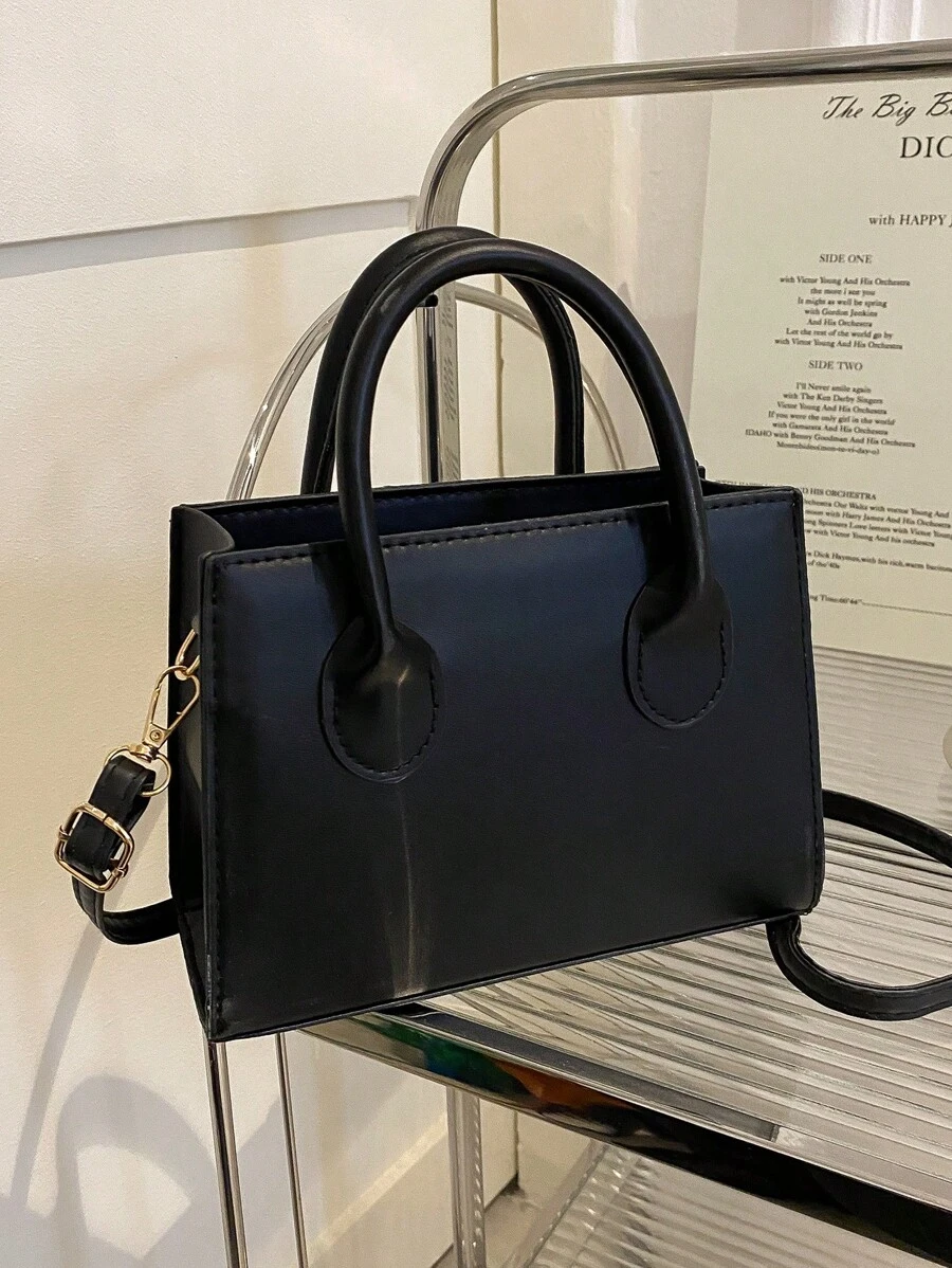Bolso de mano de mujer de moda casual vintage, bolso de hombro minimalista y de