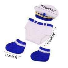 Set da 2 pezzi, outfit fotografico lavorato a maglia per neonati, regalo per festa di nascità e pasqua, adatto per bambine/bambini