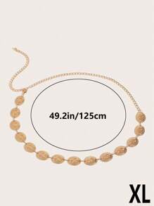 1pc Plus Size Fashion Waist Chain, Retro Boho Chic Floral Retro Patterned Waist Belt, Accessory For Dresses, Suits, Jeans, Suitable For Daily, Party, Vacation, Gift For Friends, Mothers, Girlfriends, Birthdays, Valentine's Day Summer School