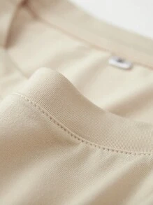 Shwiy Men's Casual Vintage Brooklyn Graphic Short Sleeve T-Shirt, Minimalist Athletic Print, Apricot Color, Suitable For Daily Wear And Gift